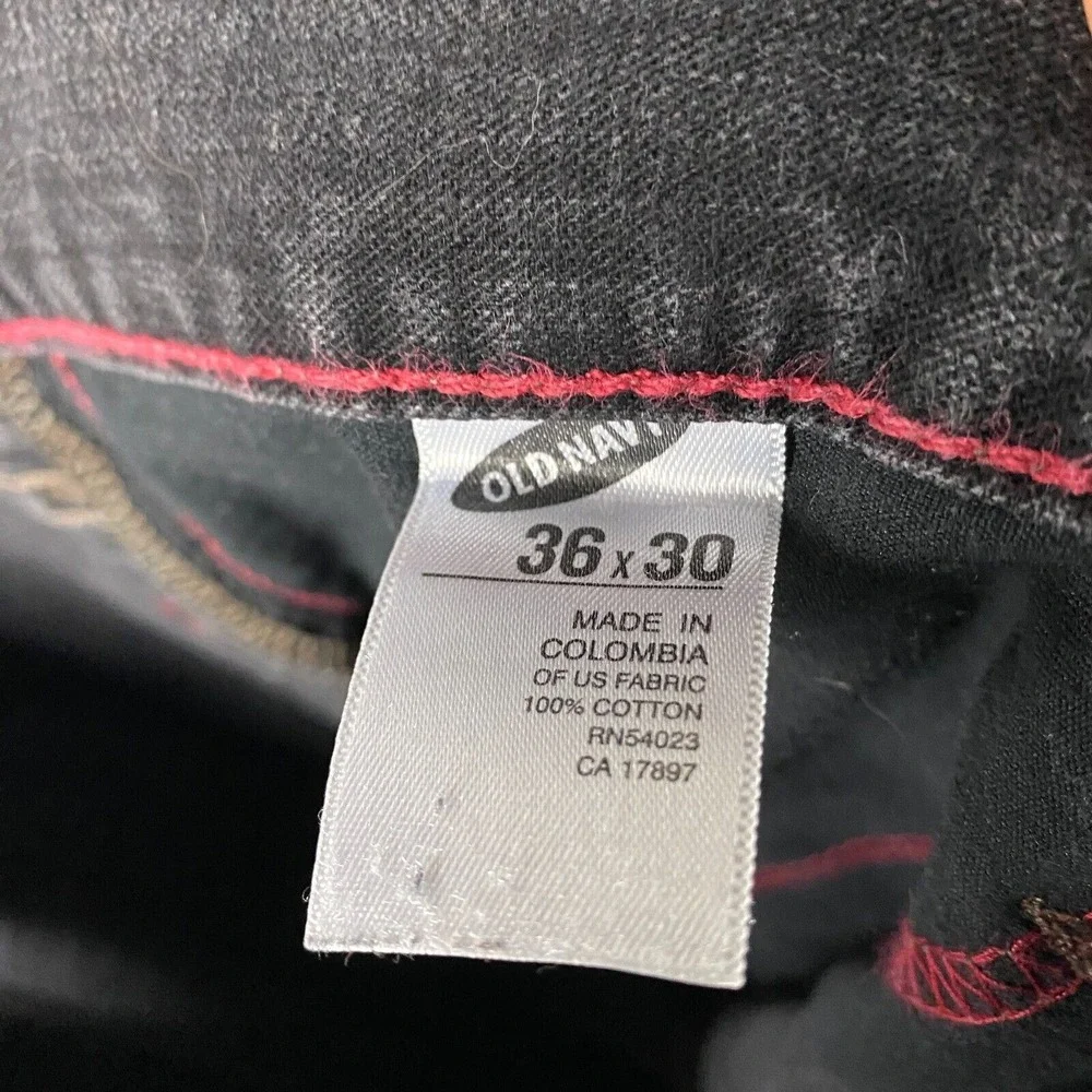 Old Navy Jeans Men's 36x30 Straight Leg Denim Charcoal‎ Gray 100% Cotton